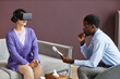 © Seventyfour - Psychologist Client in Virtual Reality Headset