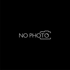 Sticker - No photo available icon isolated on dark background