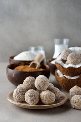 Wall Mural - Vegan coconut truffles