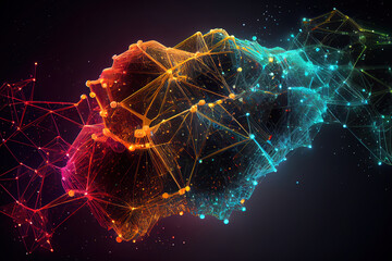 Wall Mural - abstract 3d technology concept. generative ai