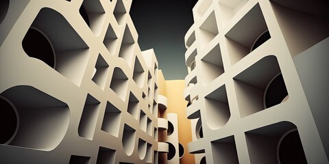 Wall Mural - background of abstract architecture. generative ai