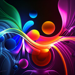 Wall Mural - Abstract wave background with dark salmon, can be used as texture, background or wallpaper  Created by AI. AI photo
