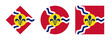 saint louis flag icon set. PNG