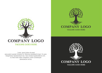 Wall Mural - tree logo.modern design.vector illustration concept