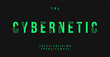 Cyber alphabet, futuristic high letters, geometric font for cybernetic logo, HUD text, electronic tech monogram, hitech headline, matrix typography, hacker typo graphic. Vector typographic design