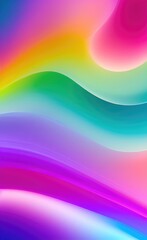 Colorful smooth and fluid wavy lines background. Ai generated art.