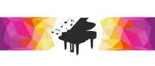 Music Graphic With Piano.