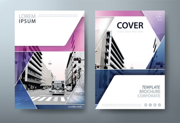Wall Mural - Annual report brochure flyer design template vector, Leaflet, presentation book cover templates, layout in A4 size