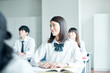 © amanaimages - 教室でを授業を受ける女子高校生