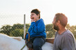 © Jordi Mora - Child with disabilities enjoying having an equine assisted therapy in an equestrian center.