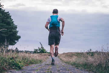 Wall Mural - Man running on the trails