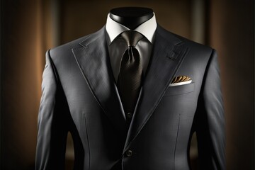 Suit luxury, men groom cloth closed up (Ai generated)