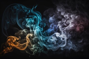 Poster - Background with abstract smoke and fog. Generative AI