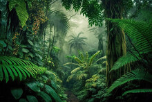 A Dense Rainforest With A Canopy Of Green Leaves And A Variety Of Tropical Plants, Rank 1 National Geographic, Forest, Nature, Tree, Tropical, Jungle, Palm, Trees, Rainforest, Fern, Landscape, Foliage