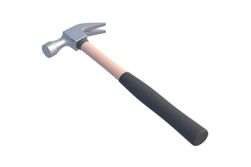 Wall Mural - Hammer isolated on white background. 3d render