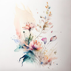 Wall Mural - Watercolor background for artistic projects