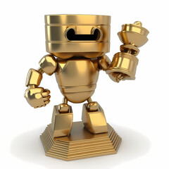 Sticker - Robot Trophy . Generative AI