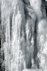 Canvas Print - Close-up of a frozen waterfall.