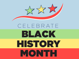 Black history month cover page vector illustration