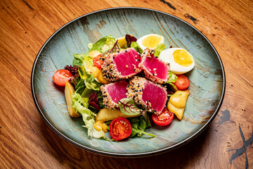 Wall Mural - salad with tuna and eggs