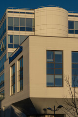 Wall Mural - Gennevilliers, France - 02 06 2023: View of a colorful facade of a building