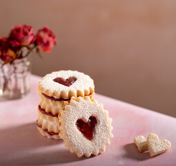 Wall Mural - Valentine's Day heart  cookies 