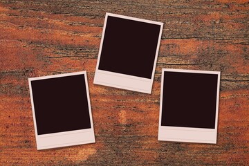 Wall Mural - Empty blank classic retro photo frames