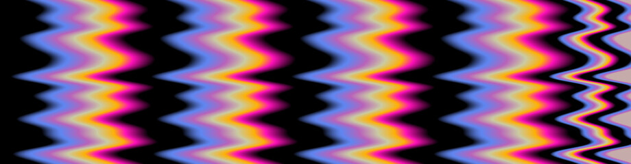 Aufkleber - Glitched and distorted TV or computer screen with colorful stains.
