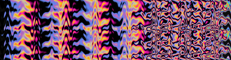 Aufkleber - Glitched and distorted TV or computer screen with colorful stains.