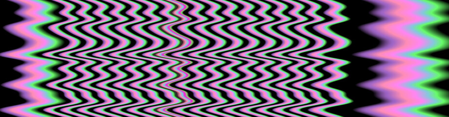 Aufkleber - Glitched and distorted TV or computer screen with colorful stains.