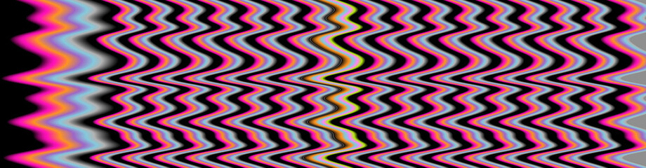 Aufkleber - Glitched and distorted TV or computer screen with colorful stains.