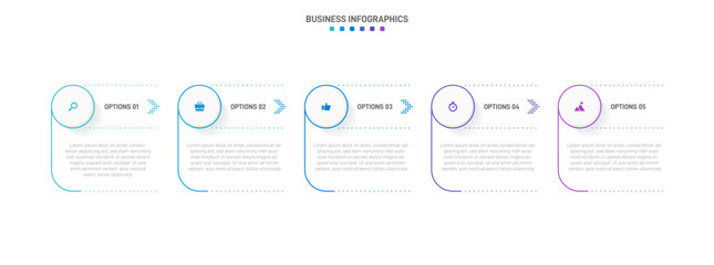 timeline infographic with infochart. modern presentation template with 5 spets for business process.