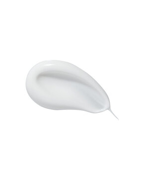 white beauty cream smear smudge on transparent background. cosmetic skincare product texture. face c