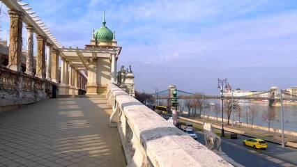 Canvas Print - The alley of Buda Castle Garden Bazaar, Budapest, Hungary