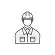 © studio marble - Young male construction worker, engineer or manager illustration.