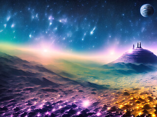 Alien planet Fantasy sci fi background series 18 of 155