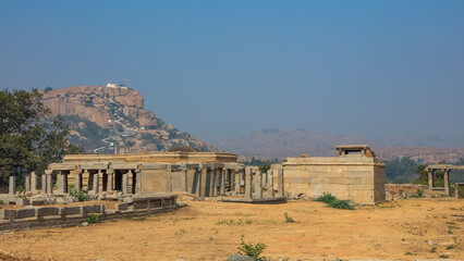 Wall Mural - World heritage site and group of historic Hampi monuments in India