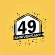 49 years anniversary logo  vector design birthday celebration with geometric isolated design.