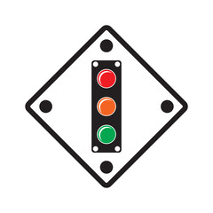 Poster - Traffic light sign symbol,icon illustration design template.