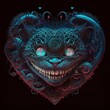 Sadistic Cheshire Cat in a Heart Symbol