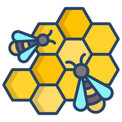 Wall Mural - Honey bee icon