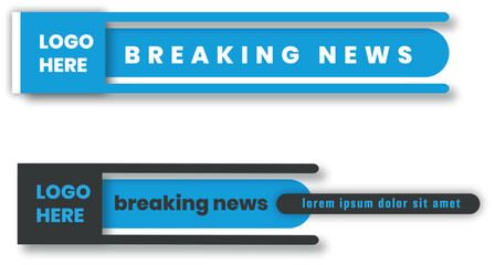 Wall Mural - geometric modern  simple lower third banner template design