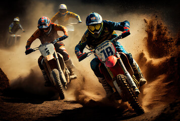 Motocross race created with AI