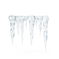 icicles on a white background