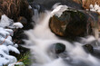 Winter close-up on a forest stream