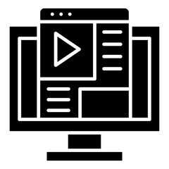 Canvas Print - video website icon