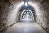 Fototapeta  - Abandoned tunnel, 2 world war, architecture, minimalism
