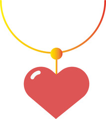 Wall Mural - Gradient Heart Necklace