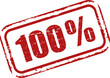 © muh - 100 percent red stamp, 100% stamp