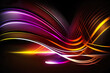 Hitech light line curve smooth and blur motion colorful background. Generative AI.